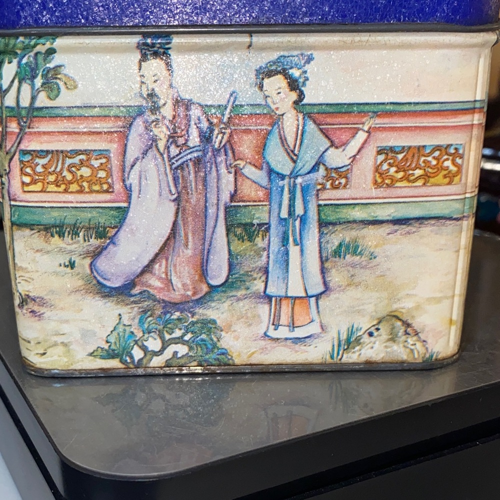 Japan Decor Oriental Tea Tins Rustic Tea Tin Asian Tea Collectible Tin